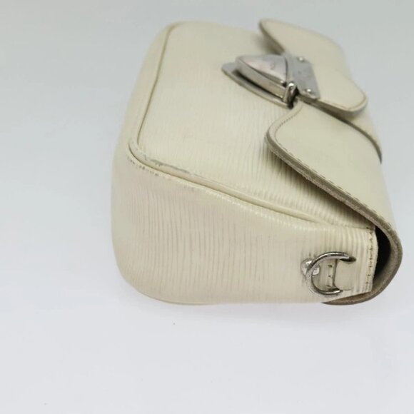 LOUIS VUITTON Epi Pochette Montaigne Bag White Yvoire - Picture 4 of 15